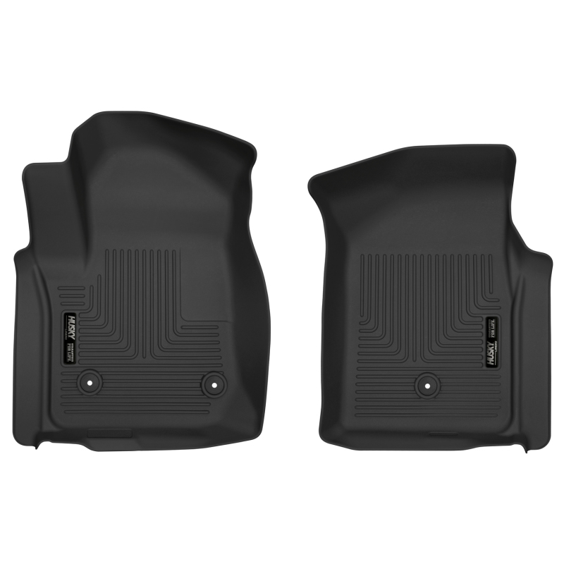 Chevrolet Silverado 3500HD Floor Mats - Front - Husky Liners - X-act Contour - Black - `19-`21